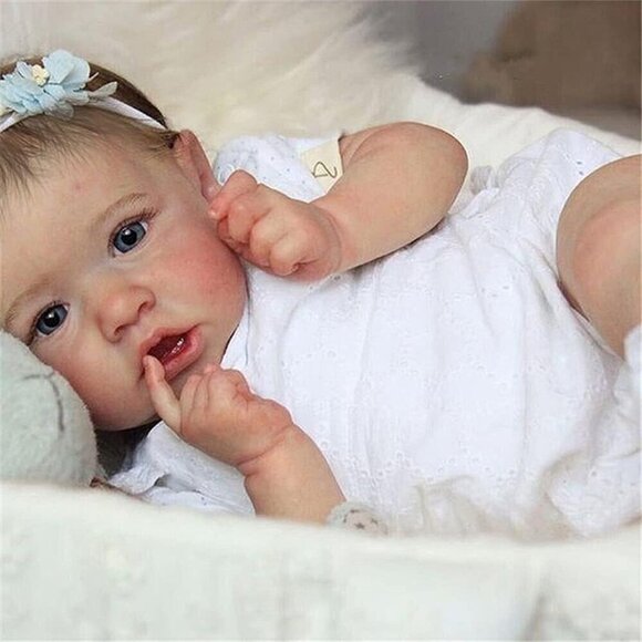 Reborn Baby Dolls Girl With Realistic Vinyl with Weighted Cloth Body - Picture 2 of 7